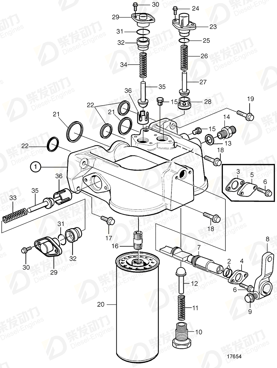 VOLVO Selector valve 3826152 Drawing VOLVO Selector valve 3826152 Drawing